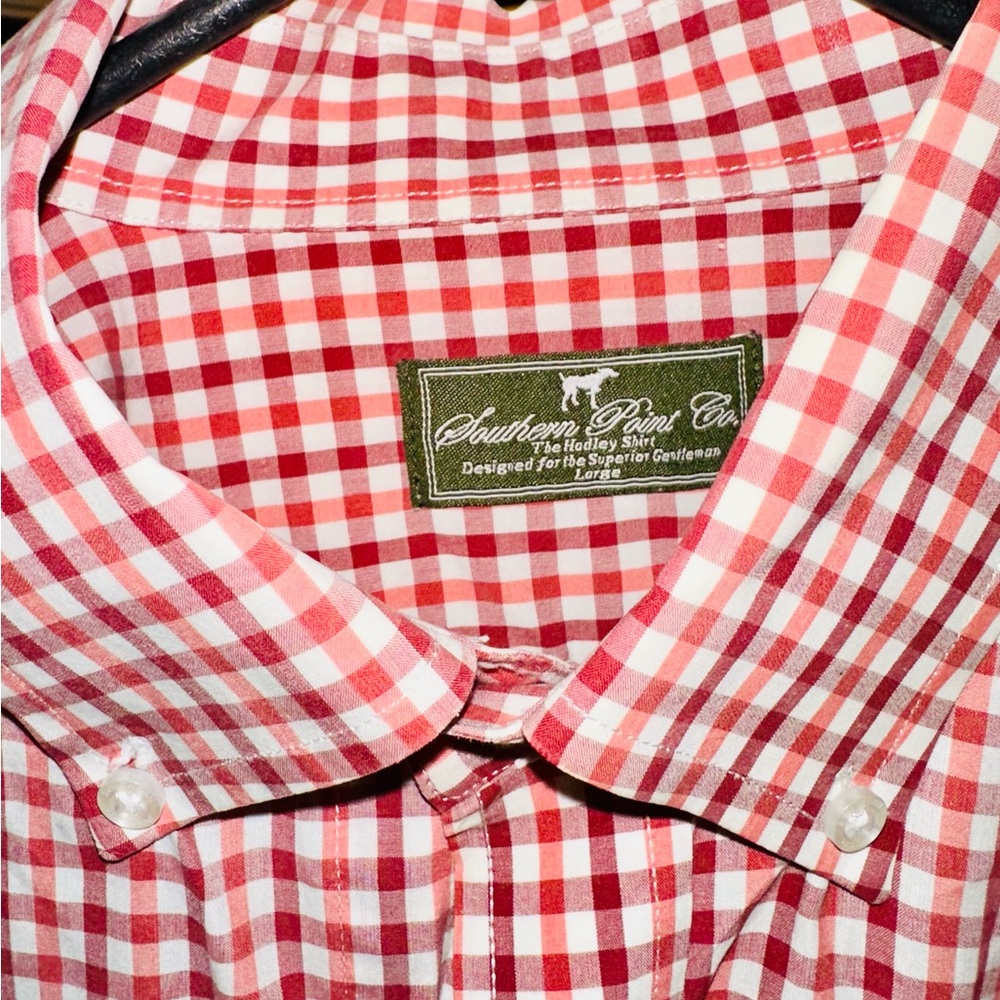 • Southern Point Co. • Red Gingham Casual Button Down Shirt